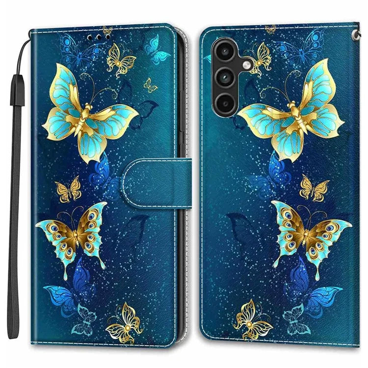For Samsung Galaxy A15 4G Case Pattern Phone Cover with Card Slots