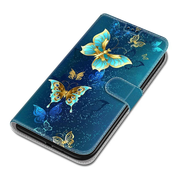 For Samsung Galaxy A15 4G Case Pattern Phone Cover with Card Slots