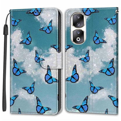 For Honor 90 Pro Case PU Leather Pattern Printing Stand Cover