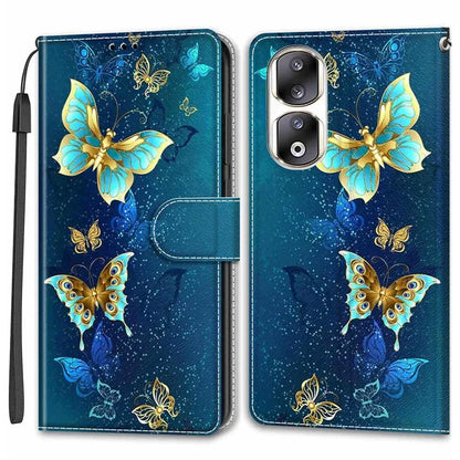 For Honor 90 Pro Case PU Leather Pattern Printing Stand Cover