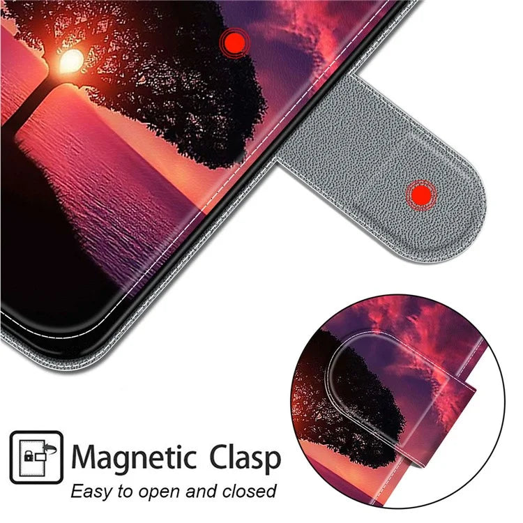 For Samsung Galaxy A05 4G Case PU Leather Pattern Printing Phone Cover