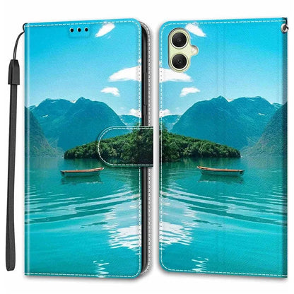 For Samsung Galaxy A05 4G Case PU Leather Pattern Printing Phone Cover