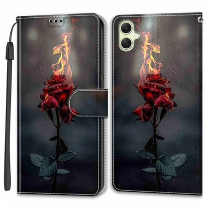 For Samsung Galaxy A05 4G Case PU Leather Pattern Printing Phone Cover