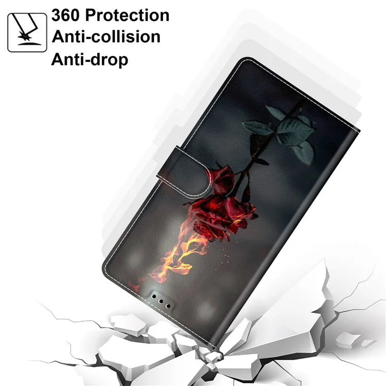 For Samsung Galaxy A05 4G Case PU Leather Pattern Printing Phone Cover