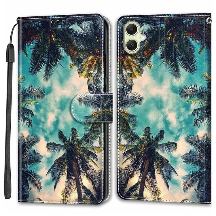 For Samsung Galaxy A05 4G Case PU Leather Pattern Printing Phone Cover