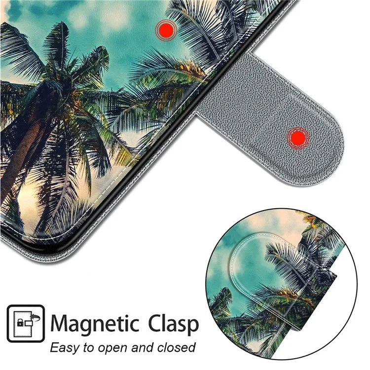 For Samsung Galaxy A05 4G Case PU Leather Pattern Printing Phone Cover