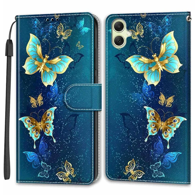 For Samsung Galaxy A05 4G Case PU Leather Pattern Printing Phone Cover