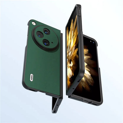 ABEEL For Oppo Find N3 5G / OnePlus Open Case Genuine Cow Leather+PC Soft-touch Cover