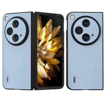 ABEEL For Oppo Find N3 5G / OnePlus Open Case Litchi Texture Genuine Cow Leather Coating Cover