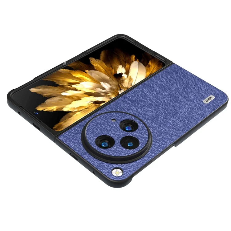 ABEEL For Oppo Find N3 5G / OnePlus Open Case Litchi Texture Genuine Cow Leather Coating Cover