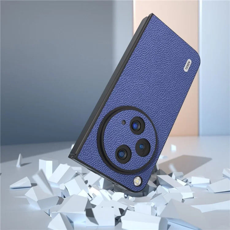 ABEEL For Oppo Find N3 5G / OnePlus Open Case Litchi Texture Genuine Cow Leather Coating Cover