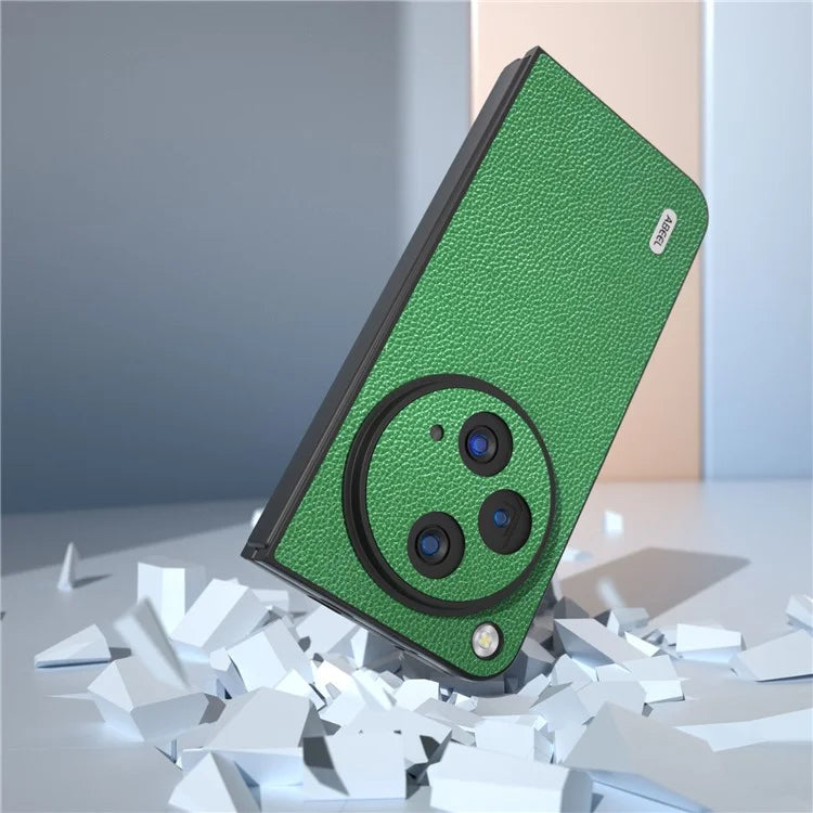 ABEEL For Oppo Find N3 5G / OnePlus Open Case Litchi Texture Genuine Cow Leather Coating Cover