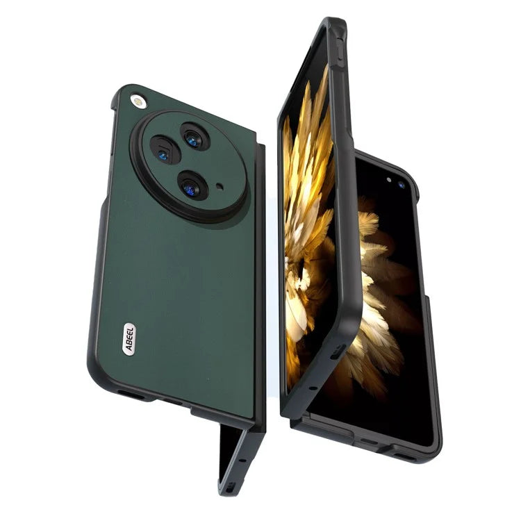 ABEEL For Oppo Find N3 5G / OnePlus Open Case Genuine Cow Leather + Hard PC Shell