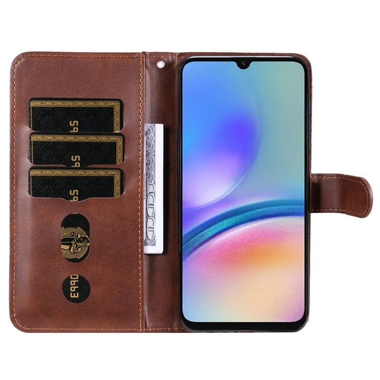 For Samsung Galaxy A05s 4G Case Leather Cellphone Cover with Zipper Pocket Wallet