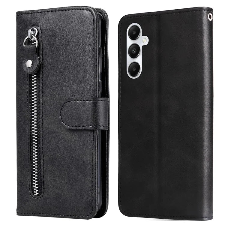 For Samsung Galaxy A05s 4G Case Leather Cellphone Cover with Zipper Pocket Wallet
