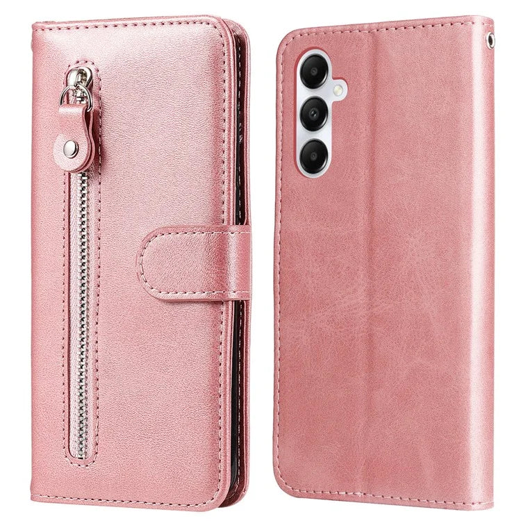 For Samsung Galaxy A05s 4G Case Leather Cellphone Cover with Zipper Pocket Wallet