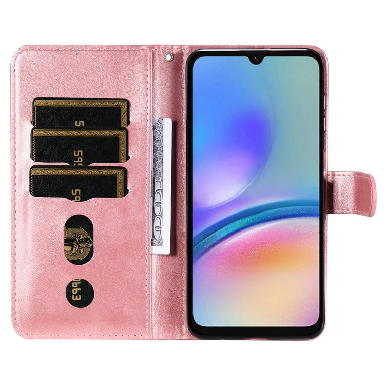 For Samsung Galaxy A05s 4G Case Leather Cellphone Cover with Zipper Pocket Wallet