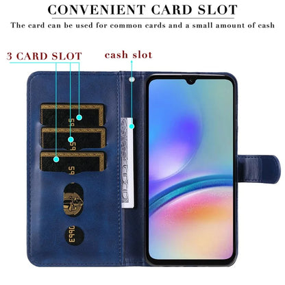 For Samsung Galaxy A05s 4G Case Leather Cellphone Cover with Zipper Pocket Wallet