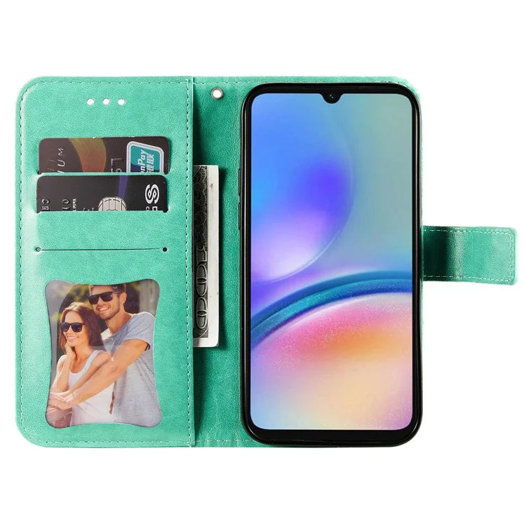 For Samsung Galaxy A05s 4G Imprinted PU Leather Case Cell Phone Shell Stand Wallet Cover