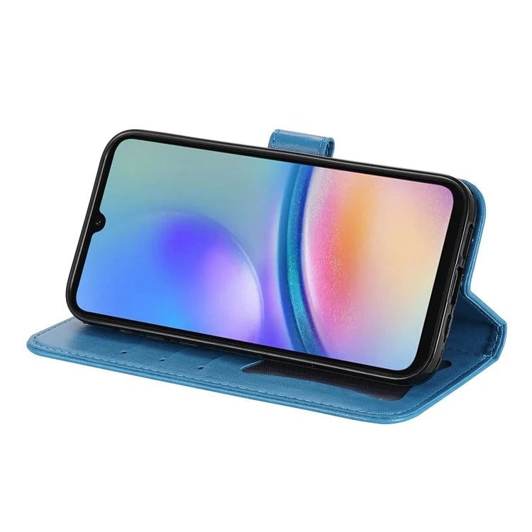 For Samsung Galaxy A05s 4G Imprinted PU Leather Case Cell Phone Shell Stand Wallet Cover