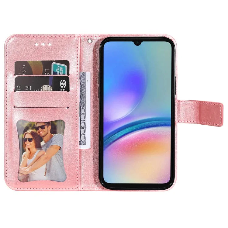 For Samsung Galaxy A05s 4G Imprinted PU Leather Case Cell Phone Shell Stand Wallet Cover