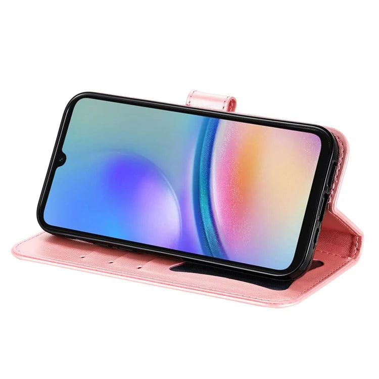 For Samsung Galaxy A05s 4G Imprinted PU Leather Case Cell Phone Shell Stand Wallet Cover