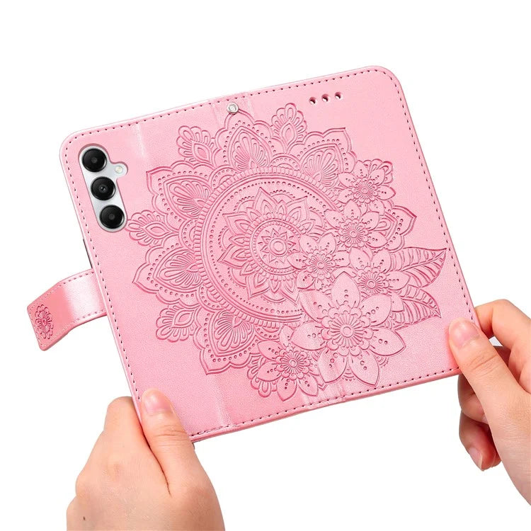 For Samsung Galaxy A05s 4G Imprinted PU Leather Case Cell Phone Shell Stand Wallet Cover