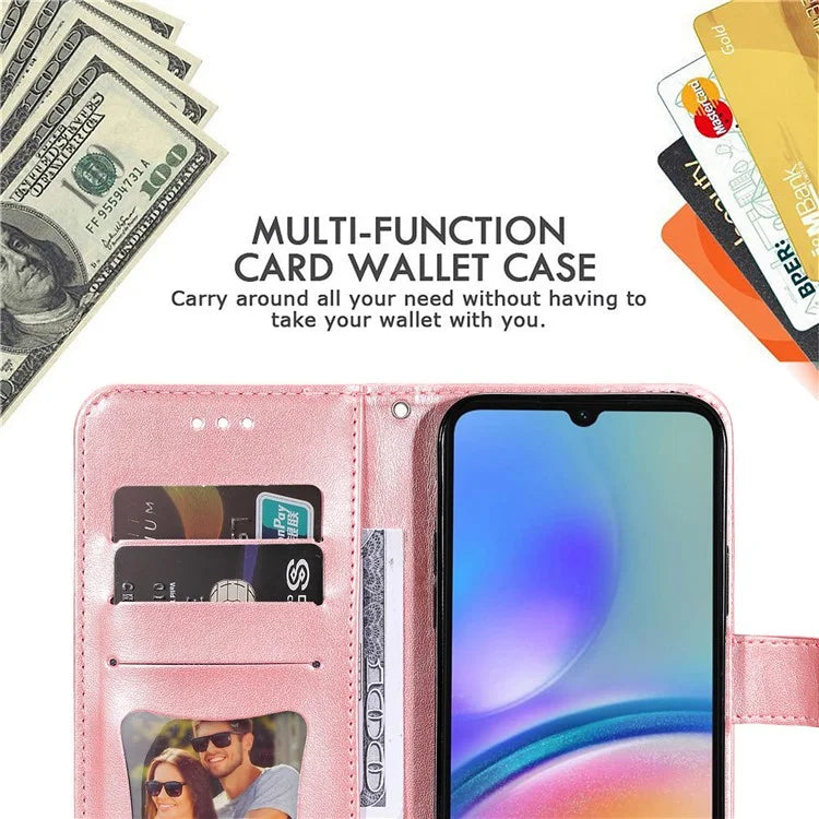 For Samsung Galaxy A05s 4G Imprinted PU Leather Case Cell Phone Shell Stand Wallet Cover