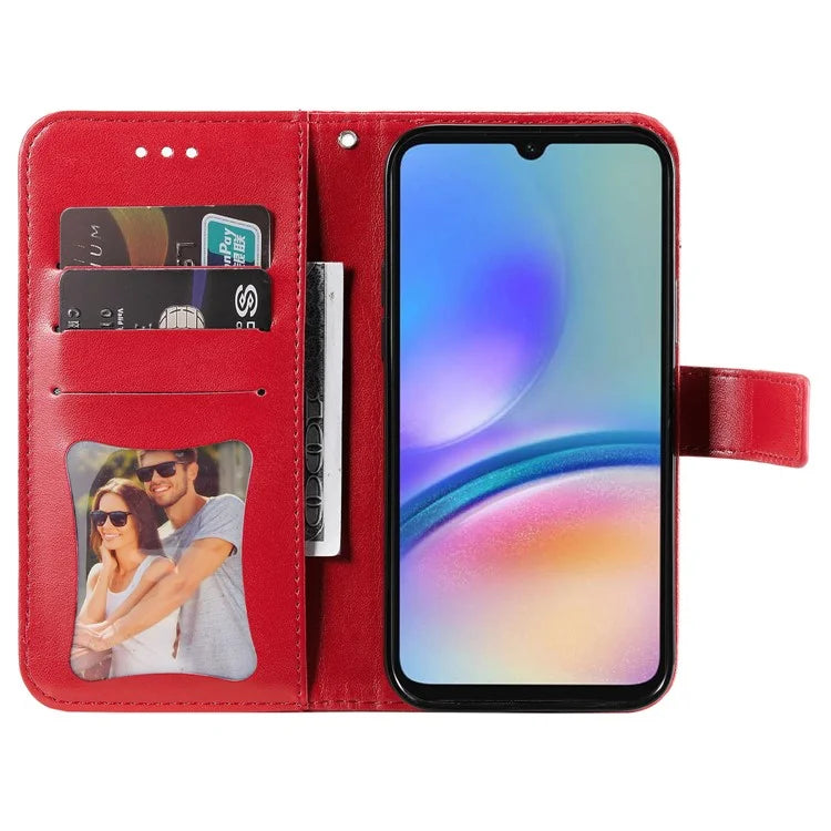 For Samsung Galaxy A05s 4G Imprinted PU Leather Case Cell Phone Shell Stand Wallet Cover