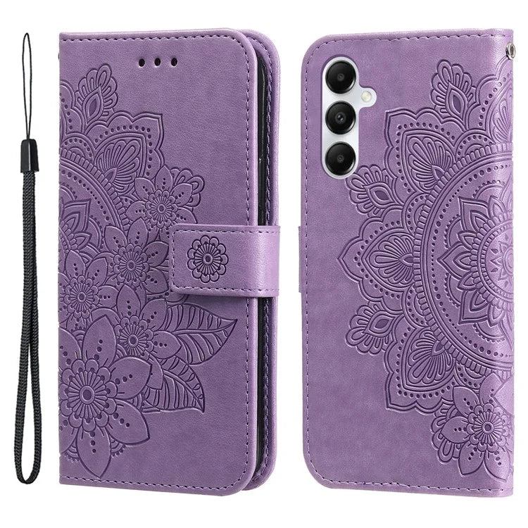 For Samsung Galaxy A05s 4G Imprinted PU Leather Case Cell Phone Shell Stand Wallet Cover