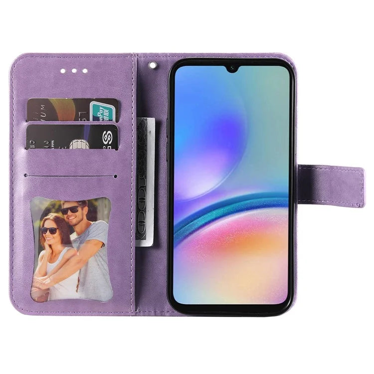For Samsung Galaxy A05s 4G Imprinted PU Leather Case Cell Phone Shell Stand Wallet Cover