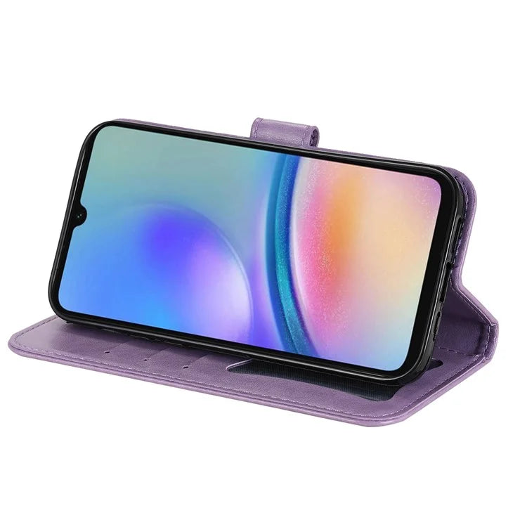 For Samsung Galaxy A05s 4G Imprinted PU Leather Case Cell Phone Shell Stand Wallet Cover