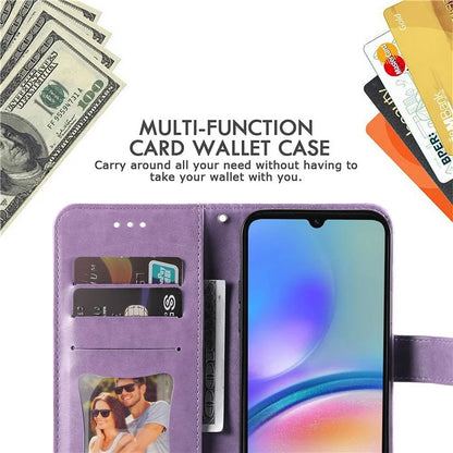 For Samsung Galaxy A05s 4G Imprinted PU Leather Case Cell Phone Shell Stand Wallet Cover