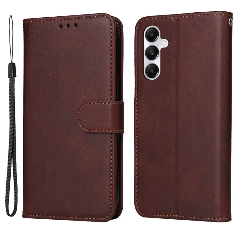 For Samsung Galaxy A05s 4G Case Calf Texture Leather Wallet Phone Stand Cover