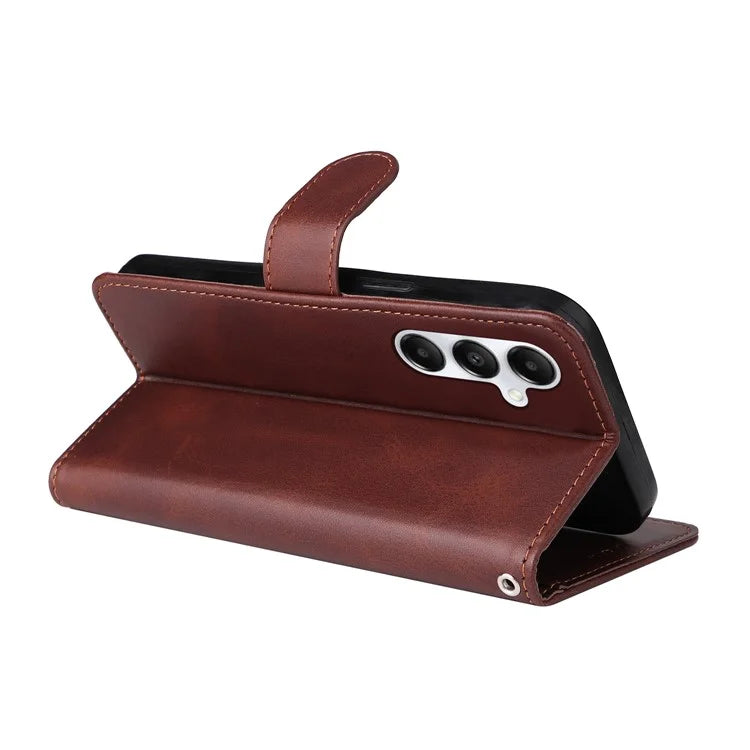 For Samsung Galaxy A05s 4G Case Calf Texture Leather Wallet Phone Stand Cover