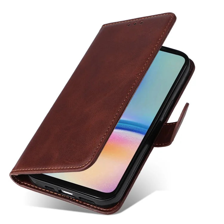 For Samsung Galaxy A05s 4G Case Calf Texture Leather Wallet Phone Stand Cover