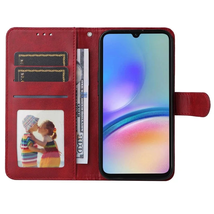 For Samsung Galaxy A05s 4G Case Calf Texture Leather Wallet Phone Stand Cover