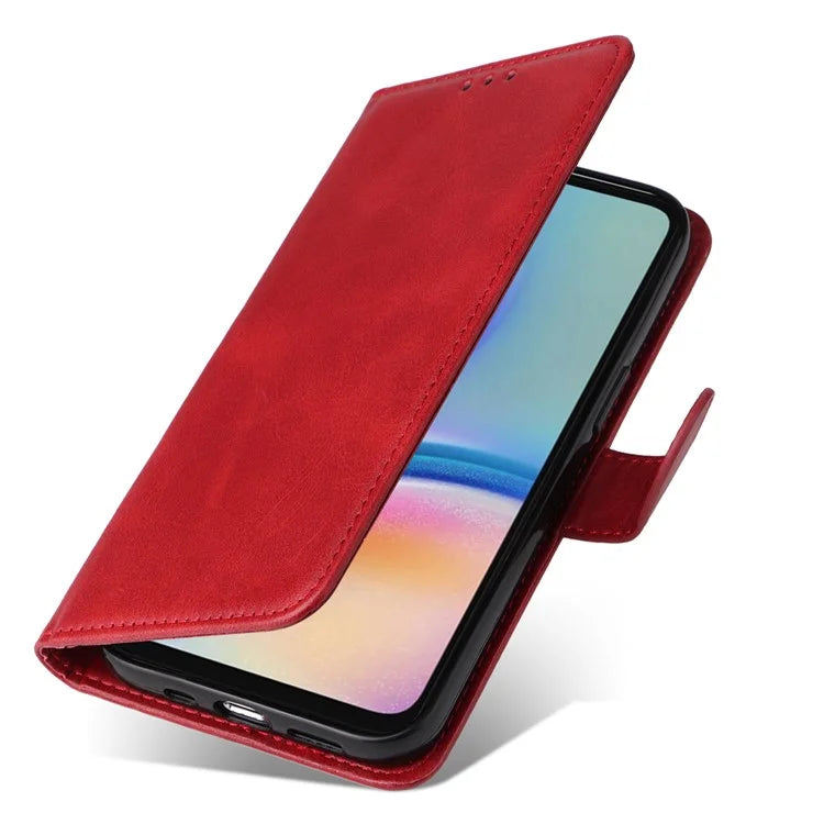 For Samsung Galaxy A05s 4G Case Calf Texture Leather Wallet Phone Stand Cover