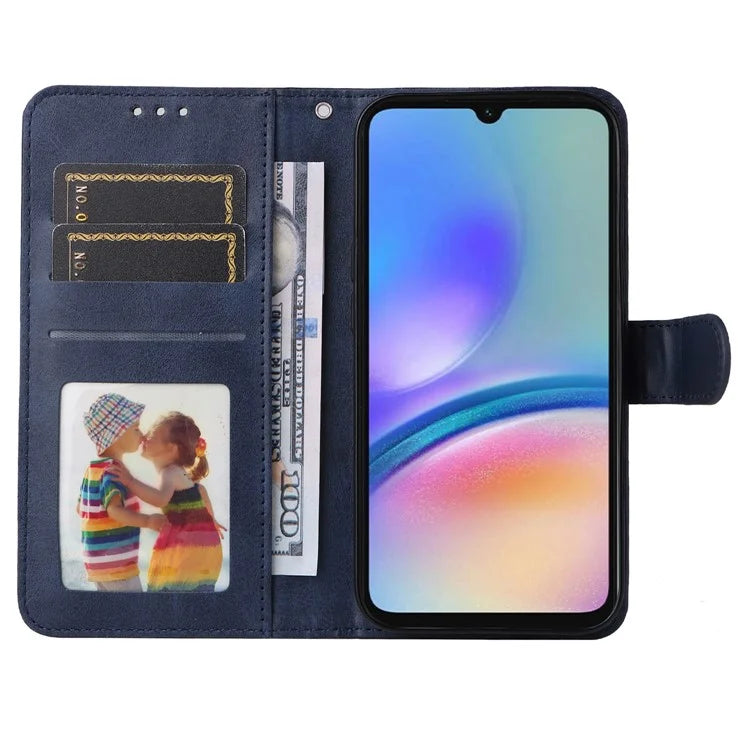 For Samsung Galaxy A05s 4G Case Calf Texture Leather Wallet Phone Stand Cover