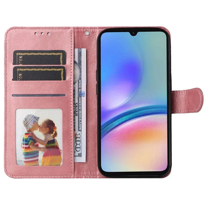 For Samsung Galaxy A05s 4G Case Calf Texture Leather Wallet Phone Stand Cover