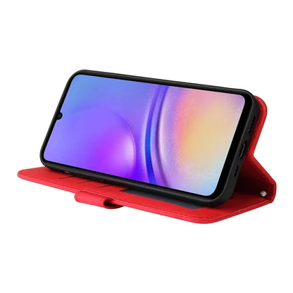 Cell Phone Case for Samsung Galaxy A05 4G PU Leather Stand Wallet Phone Cover Shockproof Shell