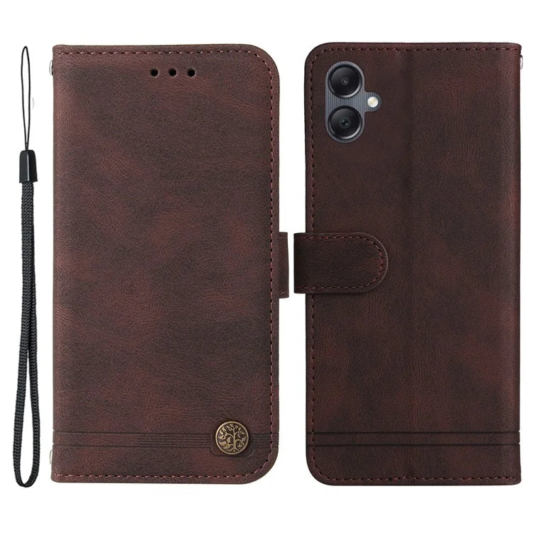 Cell Phone Case for Samsung Galaxy A05 4G PU Leather Stand Wallet Phone Cover Shockproof Shell