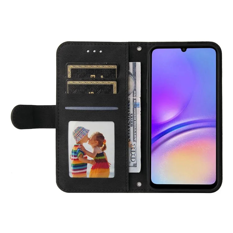 Cell Phone Case for Samsung Galaxy A05 4G PU Leather Stand Wallet Phone Cover Shockproof Shell