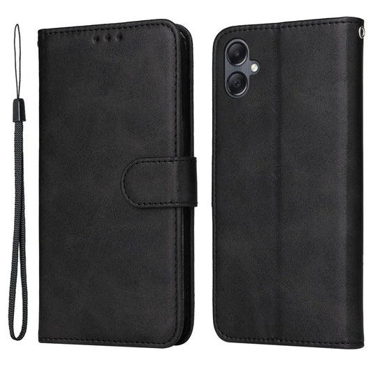For Samsung Galaxy A05 4G Case Calf Texture Leather Phone Wallet Cover