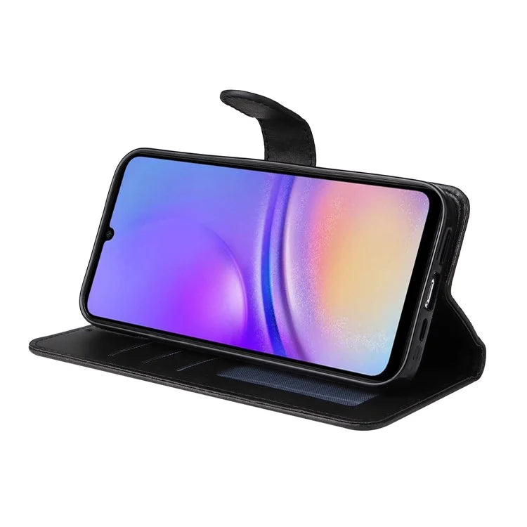 For Samsung Galaxy A05 4G Case Calf Texture Leather Phone Wallet Cover