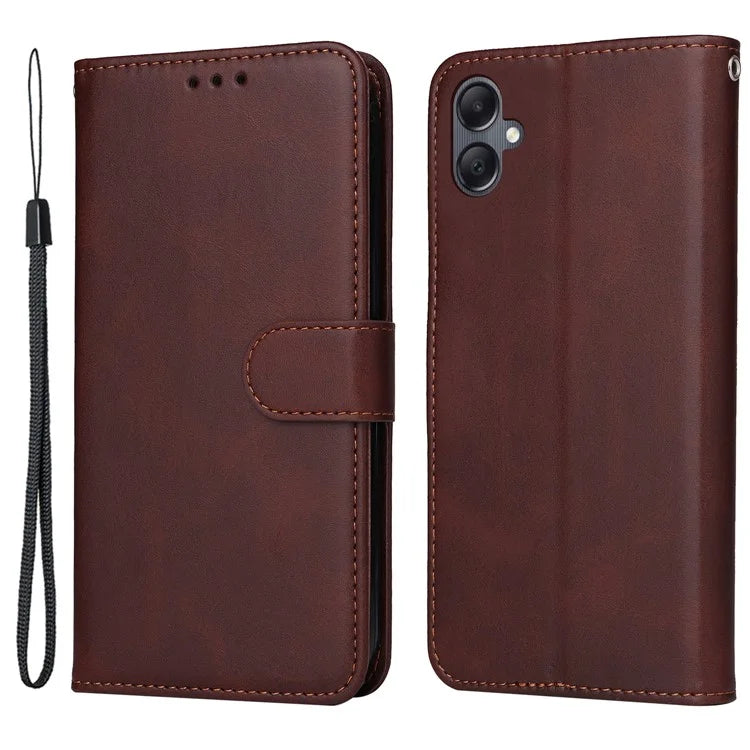 For Samsung Galaxy A05 4G Case Calf Texture Leather Phone Wallet Cover
