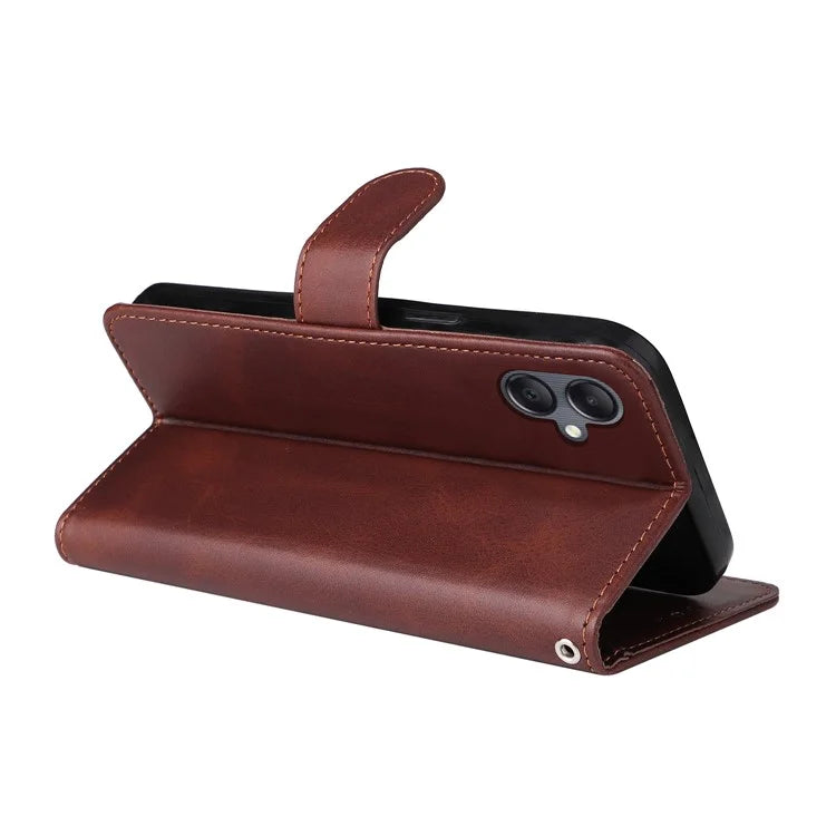 For Samsung Galaxy A05 4G Case Calf Texture Leather Phone Wallet Cover