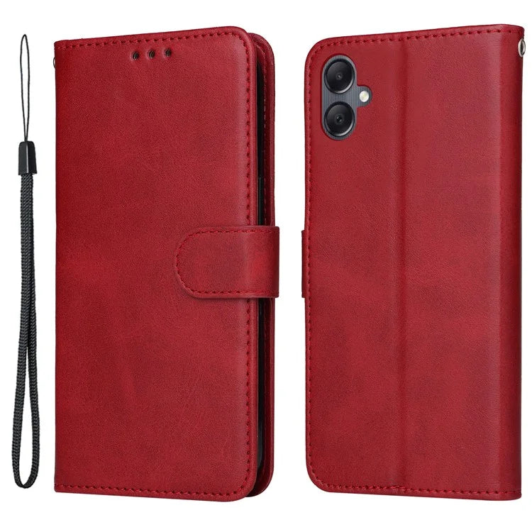 For Samsung Galaxy A05 4G Case Calf Texture Leather Phone Wallet Cover
