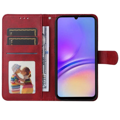 For Samsung Galaxy A05 4G Case Calf Texture Leather Phone Wallet Cover