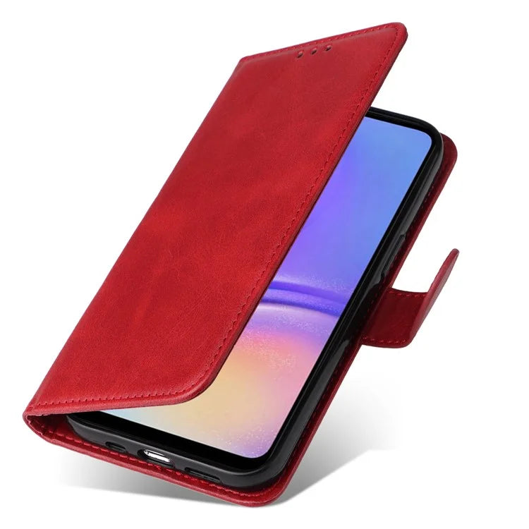 For Samsung Galaxy A05 4G Case Calf Texture Leather Phone Wallet Cover